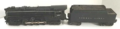 Lionel "O" Gauge No. 681 Turbine w/6466WX Tender and 2 No. 2442 and 1 No. 2443 P - Image 1 of 4