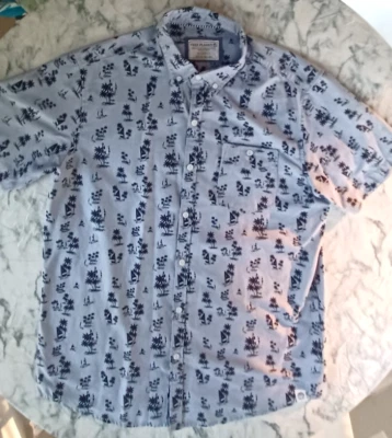 Free Planet Button Down XL Men EUC Hawaiian Costal Beach Nautical Cruise Yacht - Image 1 of 4