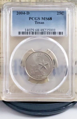 2004-D State Quarter – Texas - PCGS MS68 – Nice Higer Grade! 5001 - Image 1 of 4