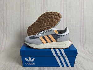 Scarpe da uomo Adidas Retropy E5 grigie giallo arancione bianco gomma boost H03077 taglia 9,5 - Foto 1 di 17