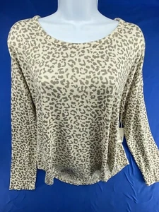 Women’s Leopard Print Top ANA A New Approach Size Large 3/4 Sleeves Tunic NWT - Picture 1 of 13