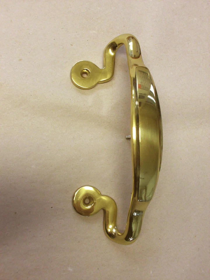 STOSSGRIFF Messing Stangengriff Haustürgriff versetz sichtbar verschraubt 200 mm - Bild 1 von 1