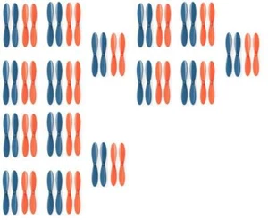 Cheerson CX-30w Blue Orange Propeller Blades Props 5x Propellers 3 Pack - Picture 1 of 2