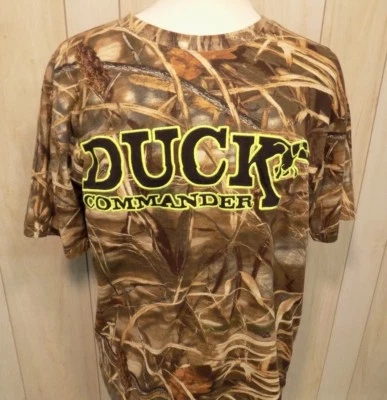 DUCK COMMANDER Men's Shirt Size L Camouflage Neon Short Sleeve Camo - Image 1 of 4