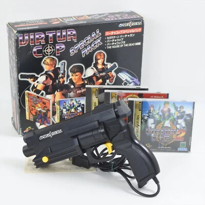 Sega Saturn VIRTUA COP Gun Controller Special Pack Boxed Work for CRT TV Only 25 - Image 1 of 4