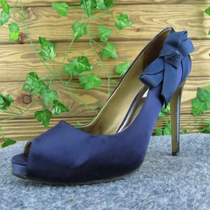 Scarpe donna Badgley Mischka tacco a spillo tessuto viola taglia 8 media - Foto 1 di 9