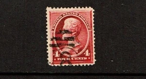 1887 U.S. CLASSIC 4c Carmine Jackson Sc#215 Used "Shoeprint" Cancel - Picture 1 of 1