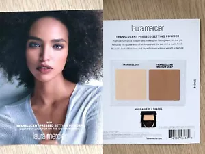 30x Laura Mercier Translucent Pressed Setting Powder Sample Cards in 2-shade - Picture 1 of 5
