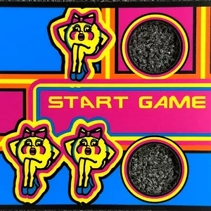 Panel de control de juego arcade Midway Ms. Pac-Man Pacman superposición CPO pantalla troquelado - Imagen 1 de 5