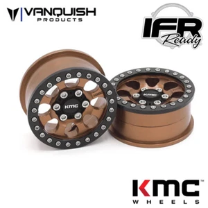 Vanquish 1.9 Aluminum KMC KM237 Riot Beadlock Wheels Bronze (2) VPS08136 - Picture 1 of 3