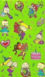 **RARE**  Maxi RUGRATS PARTY CELEBRATE Sandylion Stickers- 1 sheet  VINTAGE - Picture 1 of 1
