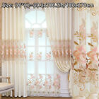 European Embroidery Floral Fabric for Curtain Drape Cloth Voile Tulle Balcony 1M