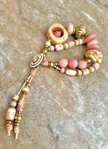 Peach Blossom Inspired Boho Chic Bracelet - Picture 1 of 10