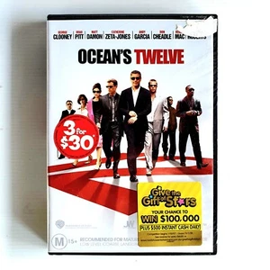 Ocean's Twelve DVD 2004 Thriller, Clooney, Pitt, Damon, Zeta-Jones, Mac Region 4 - Picture 1 of 6