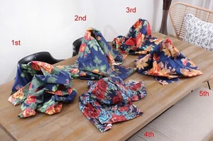 Roller Print Cotton Uzbek SET of 5 pcs 2.62' x 5.97' VINTAGE FAST Shipment 14778 - Picture 1 of 12