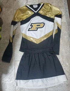 GORGEOUS RARE AUTHENTIC PURDUE BOILERMAKERS CHEERLEADER OUTFIT WOMENS SIZE LARGE - Picture 1 of 6