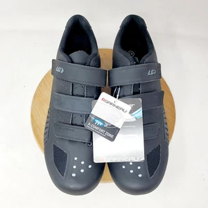 LG Garneau Cycling Shoes Mens 43 Road Bike Bicycle Black Straps Chrome II - Picture 1 of 13