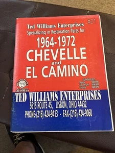 Ted William Enterprises Parts Catalog #21 1964-1972 Chevelle and El Camino - Picture 1 of 3