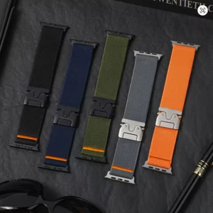 Bracelet nylon style parachute pour Apple Watch - Bracelet robuste et réglable - Photo 1 sur 22