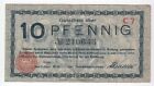German, 10 Pfennig, 1917 Issue, Small Banknote, Scarce, XF