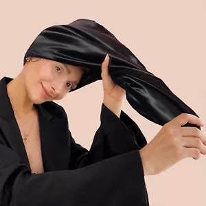 100% silk turban towel by INNELLI | 100% mulberry silk bonnet - Picture 1 of 10