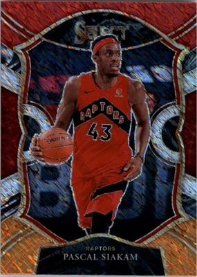 2020-21 Select Prizms Red White Orange Shimmer #46 Pascal Siakam - BSK - Image 1 of 2