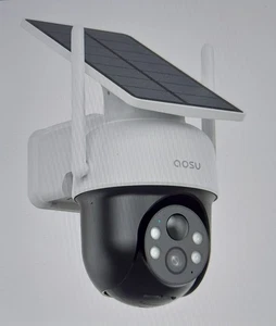 AOSU 2K Solar-Kamera Außenbereich kabellos 360° Panoramablick Energieeffiziente - Bild 1 von 1