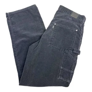 Vintage Levi's SilverTab Corduroy Carpenter Pants Skater Baggy Streetwear 32x34 - Picture 1 of 10