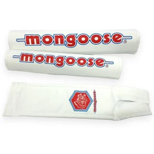 Mongoose Nylon pad set - WHITE 1986 - old school bmx - Picture 1 of 1
