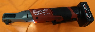 Milwaukee 2557-20 12V M12 FUEL Cordless Ratchet 3/8" Drive & XC4.0AH Battery - Image 1 of 4