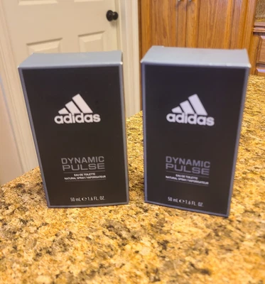 LOTE (2) DYNAMIC PULSE de ADIDAS para hombre 1,6 OZ eau de toilette colonia spray NUEVO Foto 1 de 4