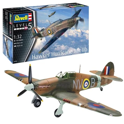 Revell 04968 Hawker Hurricane Mk IIb 1:32 Plane Model Kit - Image 1 of 4