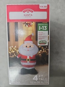 Holiday Time Blow Up Inflatable Santa 4Ft - Foto 1 di 3