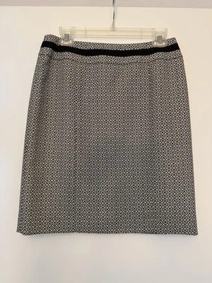 Falda lápiz geométrica Antonio Melani negra blanca talla 10, forrada, ¡hermosa! Foto 1 de 4