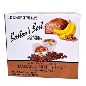 Bostons Best Banana Nut Bread Gourmet Coffee 42 Count Single Serve K Cups USA - Picture 1 of 9
