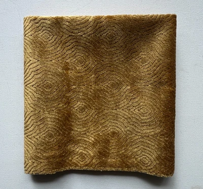Victor Thomas  Dobson Gold Designer  Fabric Remnant 26"x17" - Image 1 of 3