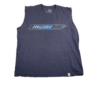 Vintage Nike Swim Sleeveless Shirt Swoosh Tank Top Blue Mens Size Large Gym - Picture 1 of 9