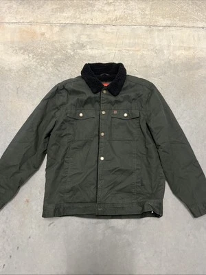 Chaqueta de trabajo Coleman Sherpa forrada duradera resistente al desgarro ropa de trabajo verde para hombre L Foto 1 de 4