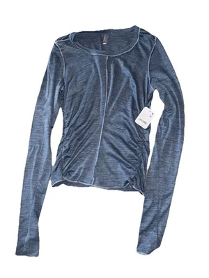 Camisa manga larga Free People FP Movement Right On Run azul piedra talla XSmall XS Foto 1 de 4