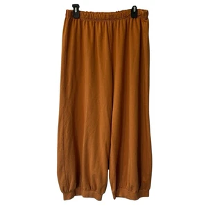 Bryn Walker Wyatt Bambusmischung French Terry weites Bein Cropped Muskat Hose XL NEU - Bild 1 von 10