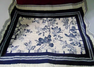 SCHÖNER BLAUER TOILETTENKISSEN SCHEINKISSENBEZUG ~ 22" MAL 29" ~ PAYPAL AKZEPTIERT ~ ~ - Bild 1 von 3