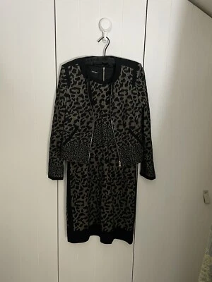Vestido y chaqueta con cremallera GERRY WEBER negro y gris estampado animal en contraste talla 36=10 £279 Foto 1 de 4