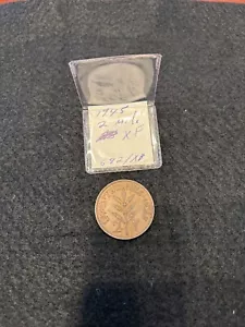 Palestine 2 Mils 1945, XF, Rare Coin, Low Mintage, British Mandate - Picture 1 of 18