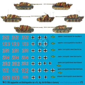 Marcas Peddinghaus 1/72 Jagdpanther and Commandspanther s.Pz.Jag.Abt.654 1790 - Imagen 1 de 1