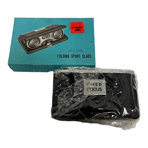 Folding Sport Opera Glass Binoculars 2.5x Japan with Original Box NEW VINTAGE - Picture 1 of 4