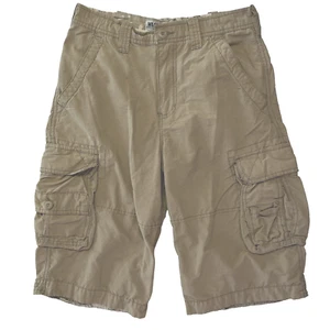 Wearfirst Boys Youth Cargo Shorts Size 16 Beige Ripstop 12" Inseam - Picture 1 of 13