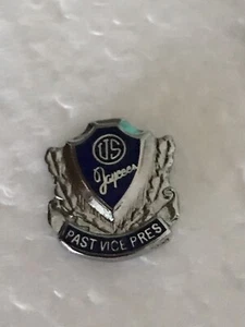 Pin de solapa de esmalte vintage US JAYCEES PAST VICEPRESIDENT - TIRA TACK"" TONO PLATEADO - Imagen 1 de 3