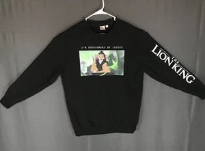 Disney’s The Lion King Sweater I’m Surrounded By idiots Size Medium M Black - Picture 1 of 14