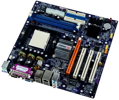 Motherboard ECS L-A480E RS482-M Socket 939 2x DDR PCI Pcie Matx - Image 1 of 2
