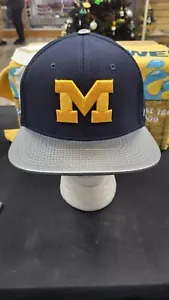 NWT NCAA MICHIGAN WOLVERINES BLUE/SILVER CAP HAT LOGO ADJUSTABLE SNAPBACK ZEPHYR - Picture 1 of 5